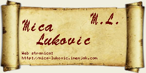 Mića Luković vizit kartica